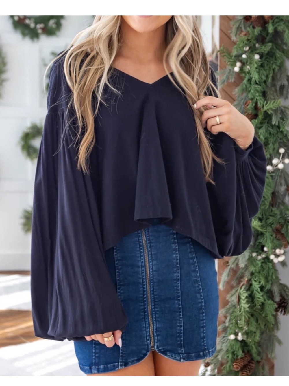 BOGO! NWT Free People Kathy Top in Black Oversized XS
